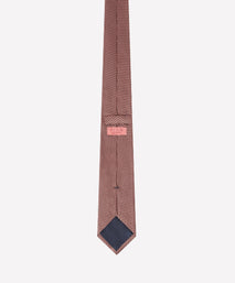 Corbata de seda tejida con textura tonal en rosa pálido