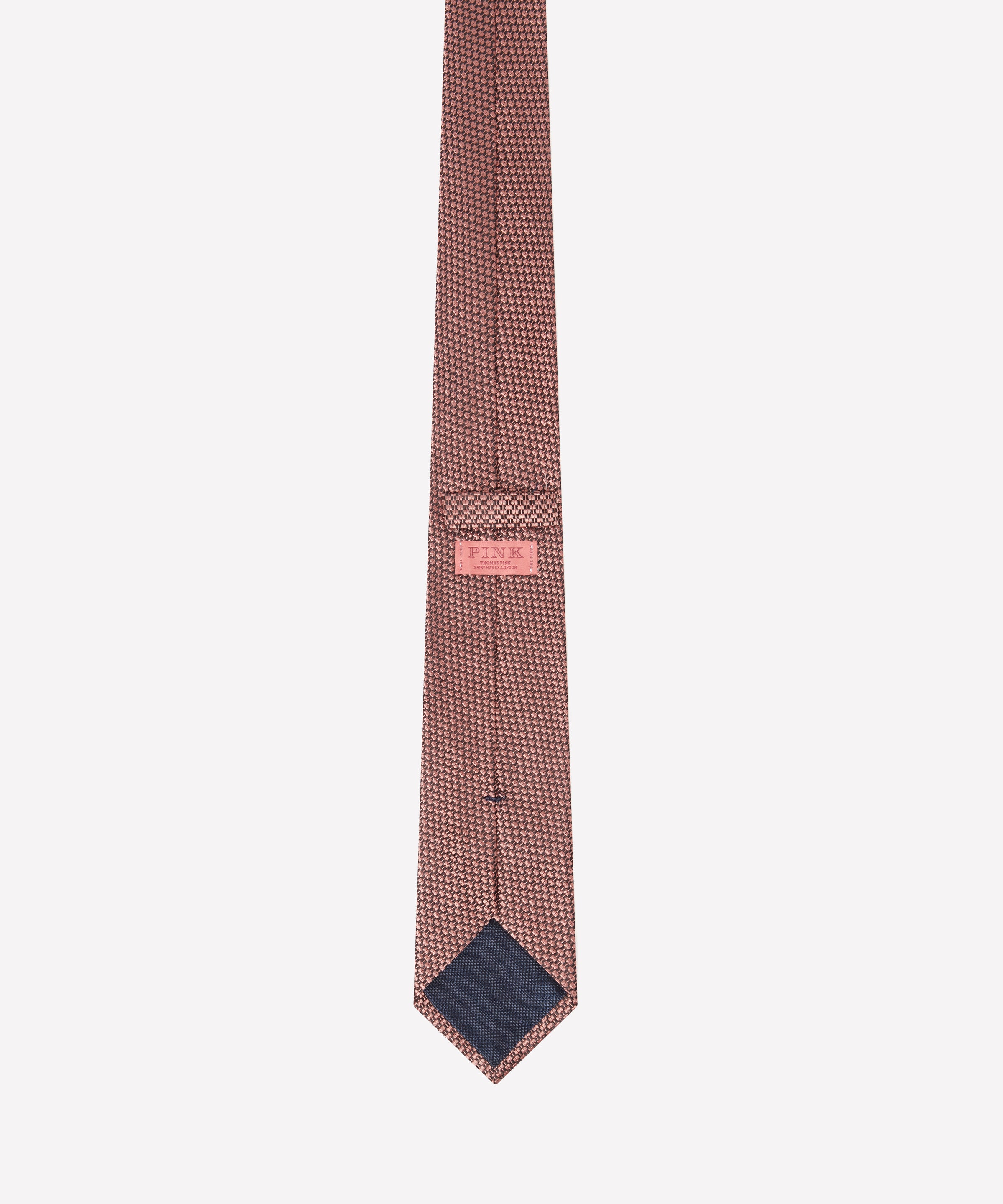 Corbata de seda tejida con textura tonal en rosa pálido