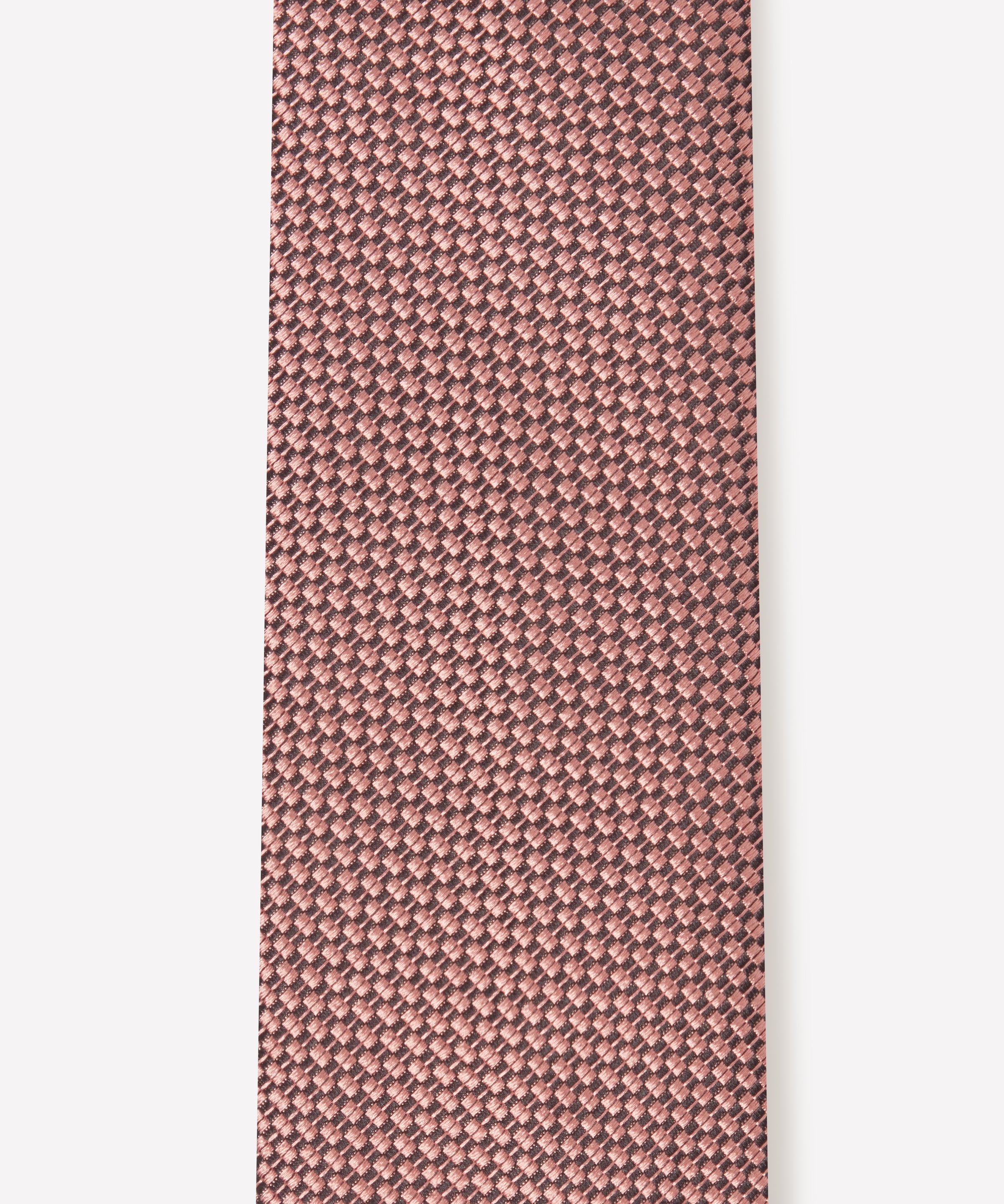 Corbata de seda tejida con textura tonal en rosa pálido