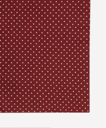 Pañuelo de bolsillo de seda con lunares en rojo y neutro