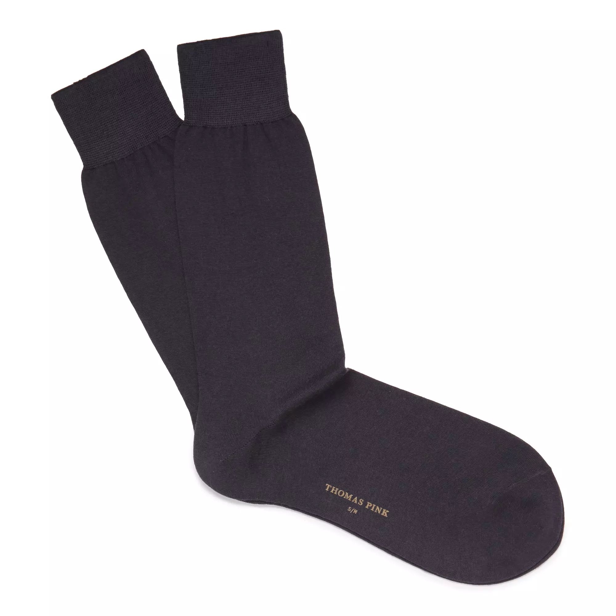 Grey Mid Length Fine Merino Wool Socks