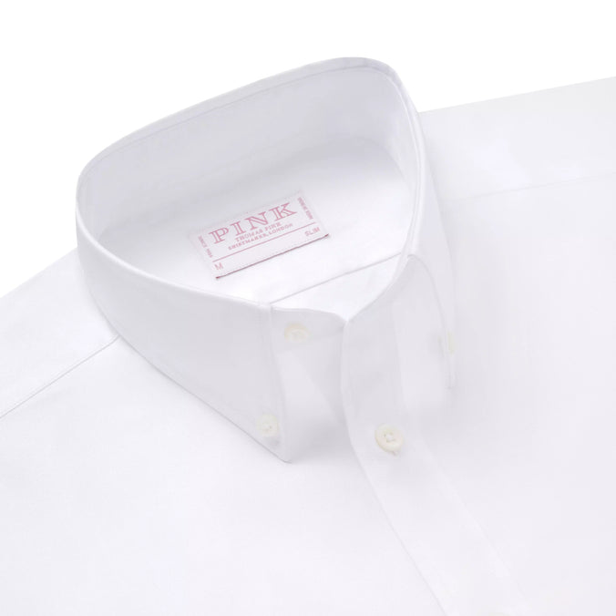 White Slim Fit Smart Casual Button Down Weekend Oxford Shirt