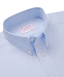 Pale Blue Tailored Fit Smart Casual Button Down Weekend Oxford Shirt