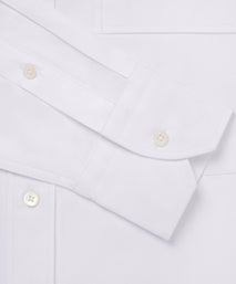 White Classic Fit Smart Casual Button Down Weekend Oxford Shirt