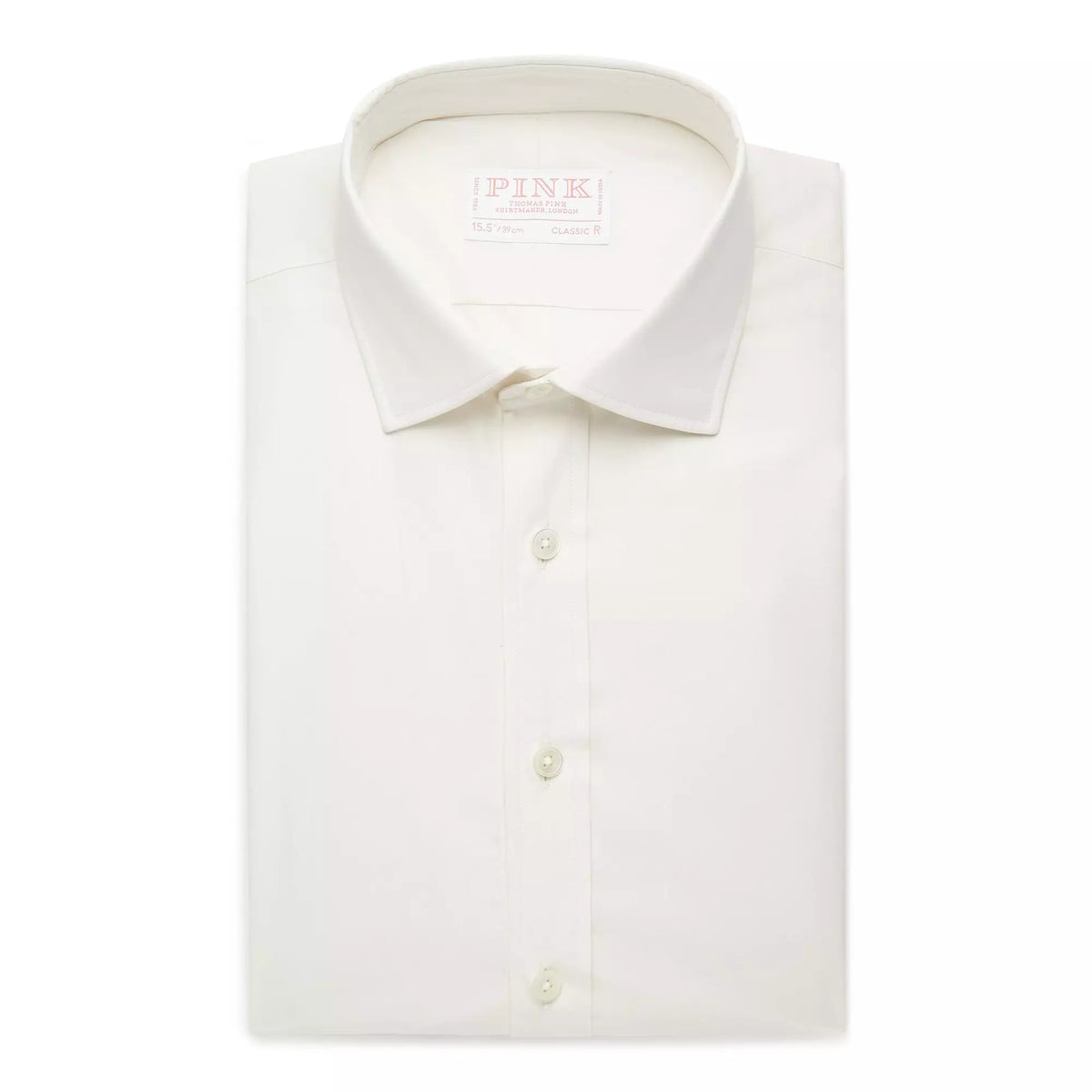Cream Classic Fit Superior Solid Plain Formal Shirt