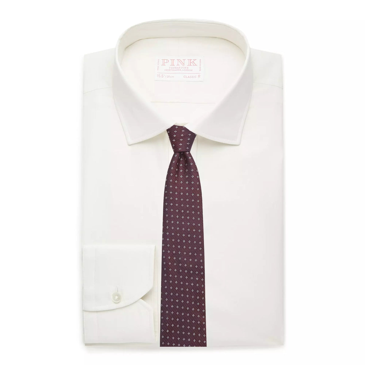 Cream Classic Fit Superior Solid Plain Formal Shirt