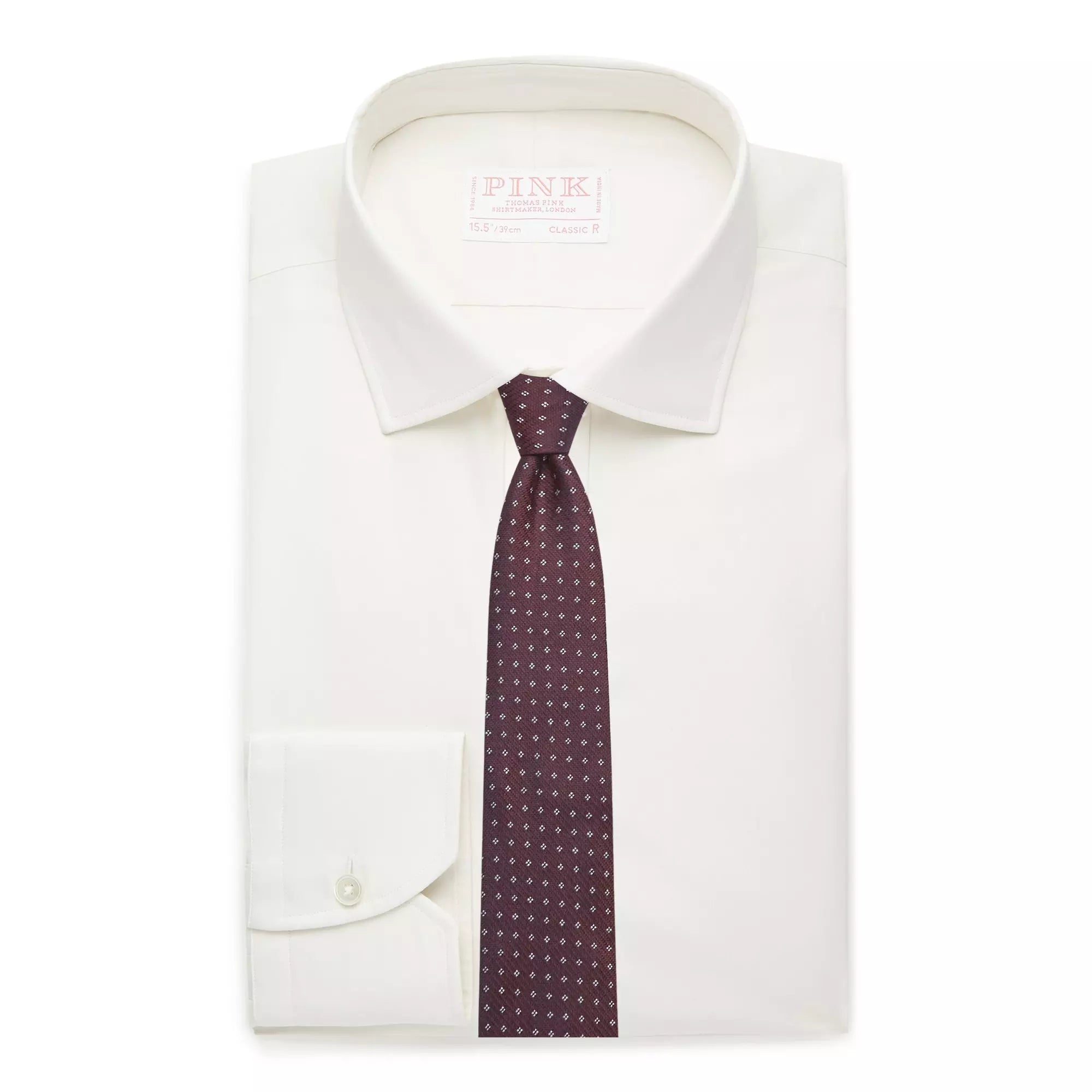 Cream Classic Fit Superior Solid Plain Formal Shirt