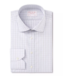 Blue & Grey Slim Fit Supraluxe Multi Check Formal Shirt