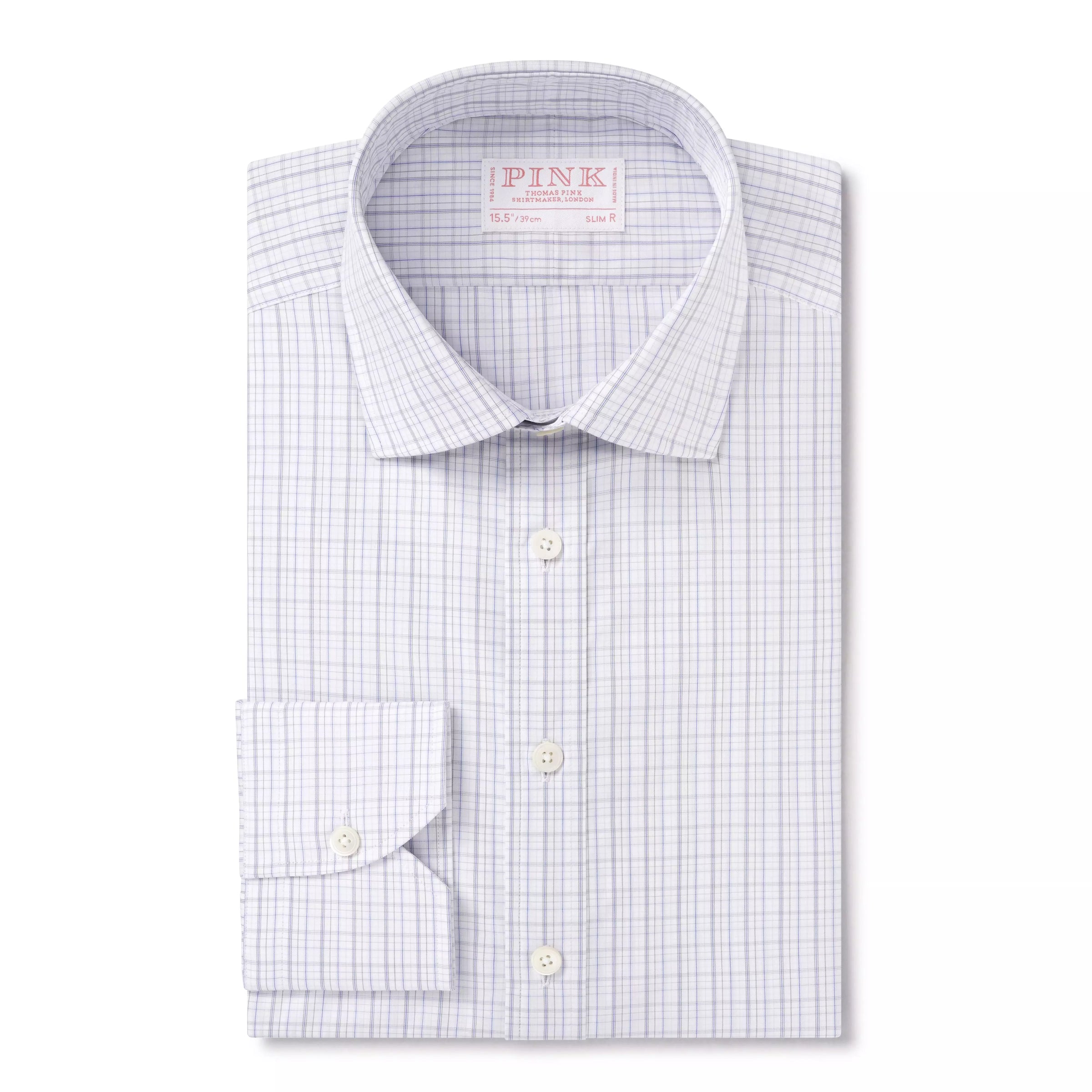 Blue & Grey Slim Fit Supraluxe Multi Check Formal Shirt
