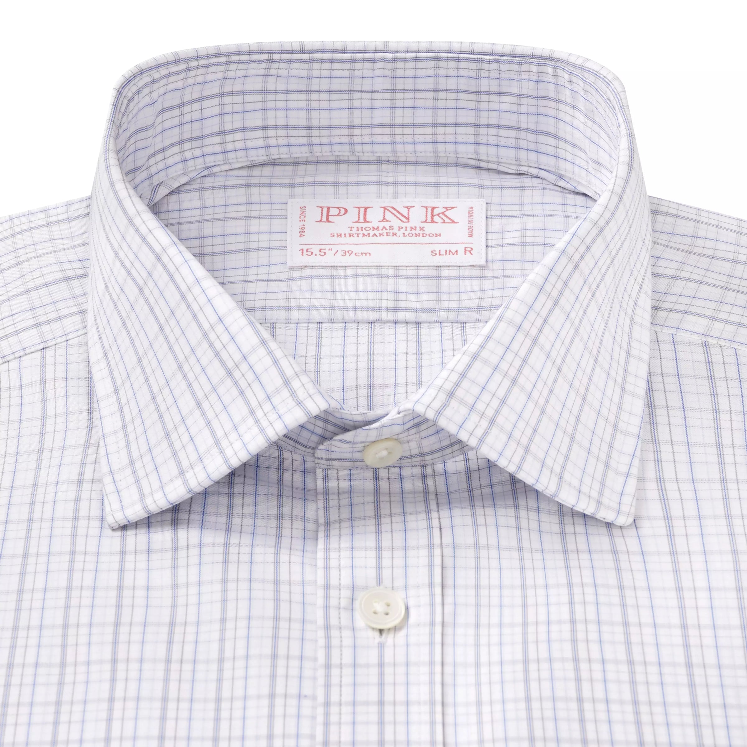 Blue & Grey Slim Fit Supraluxe Multi Check Formal Shirt