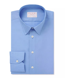 Sky Blue Tailored Fit Cotton Poplin Formal Shirt