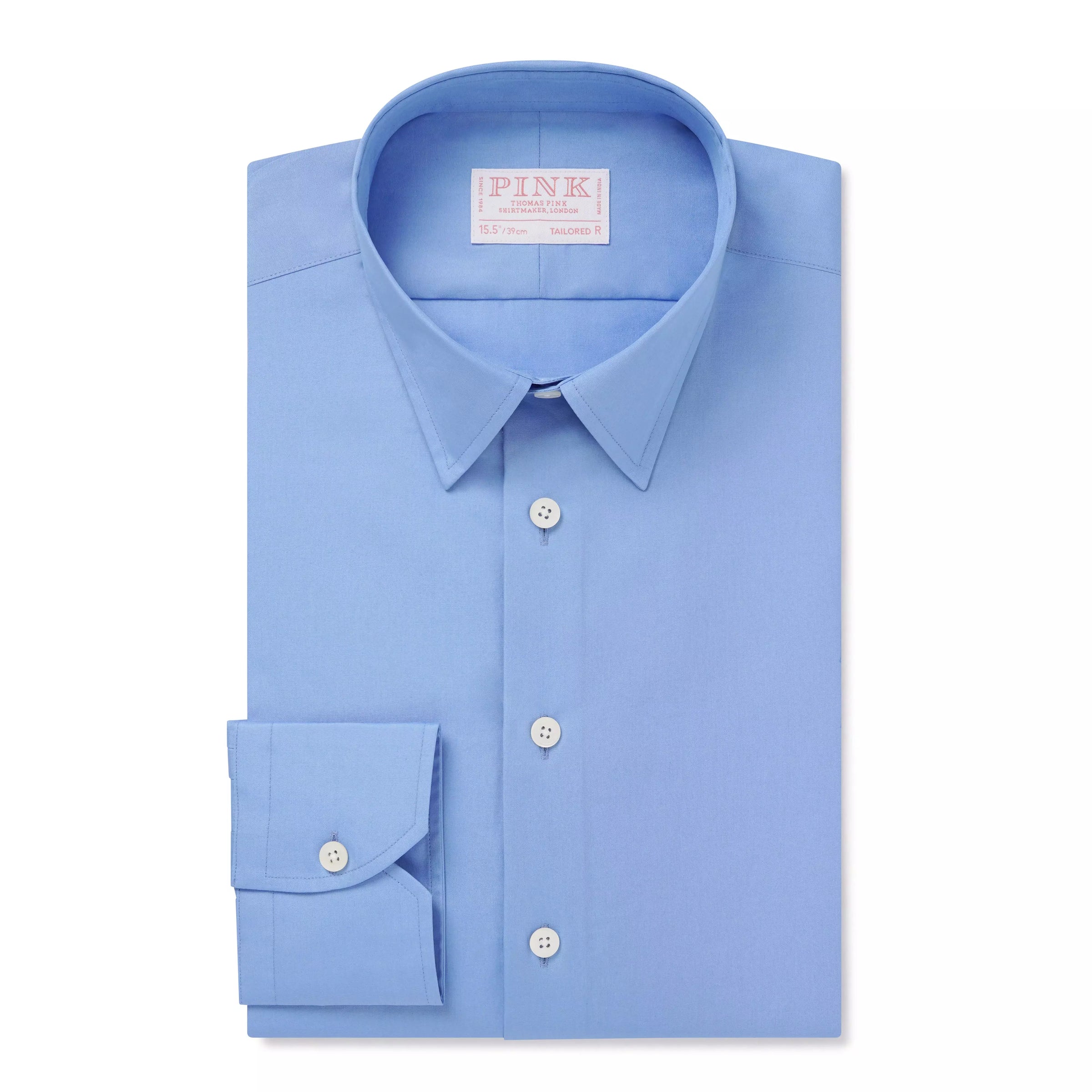 Sky Blue Tailored Fit Cotton Poplin Formal Shirt