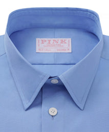 Sky Blue Tailored Fit Cotton Poplin Formal Shirt