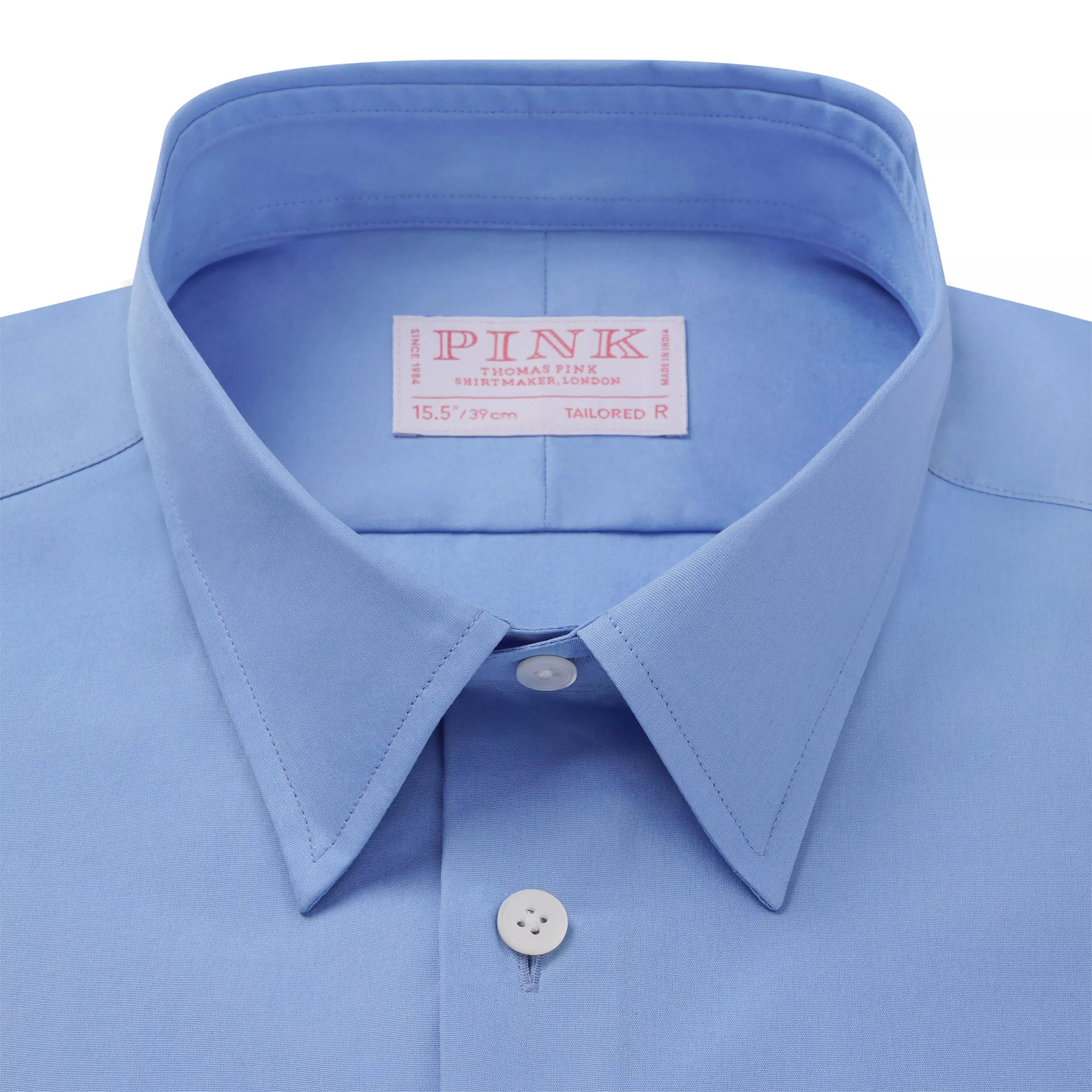 Sky Blue Tailored Fit Cotton Poplin Formal Shirt