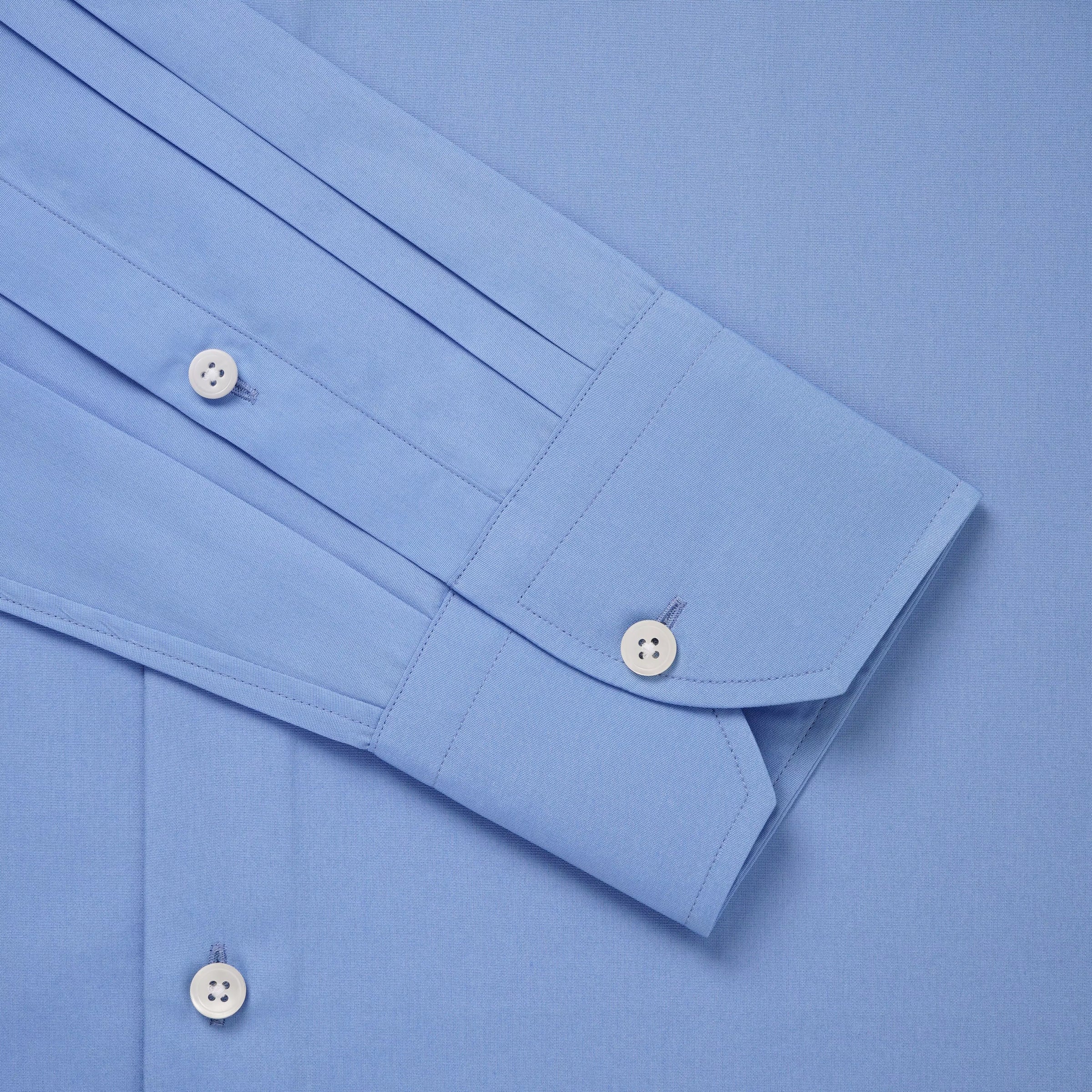 Sky Blue Tailored Fit Cotton Poplin Formal Shirt