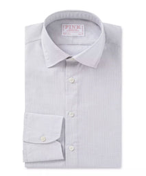 White & Black Slim Fit Micro Grid Check Formal Shirt