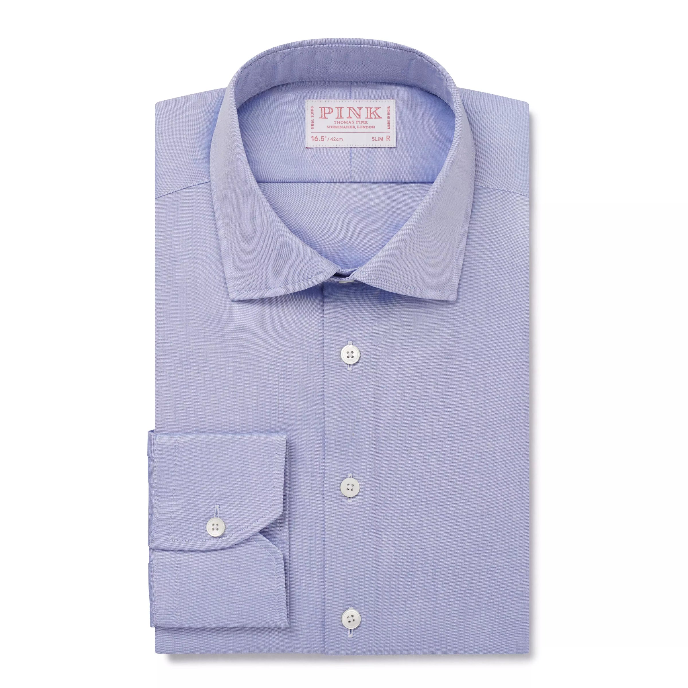 Pale Blue Slim Fit Pin-Point Oxford Formal Shirt