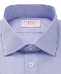 Pale Blue Slim Fit Pin-Point Oxford Formal Shirt