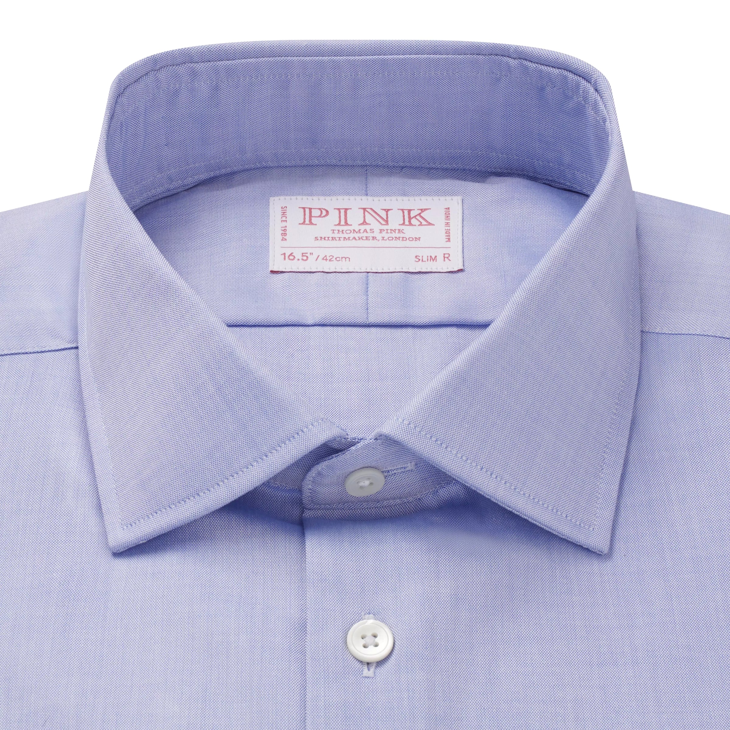Pale Blue Slim Fit Pin-Point Oxford Formal Shirt