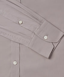 Pale Grey Athletic Fit Poplin Stretch Formal Shirt