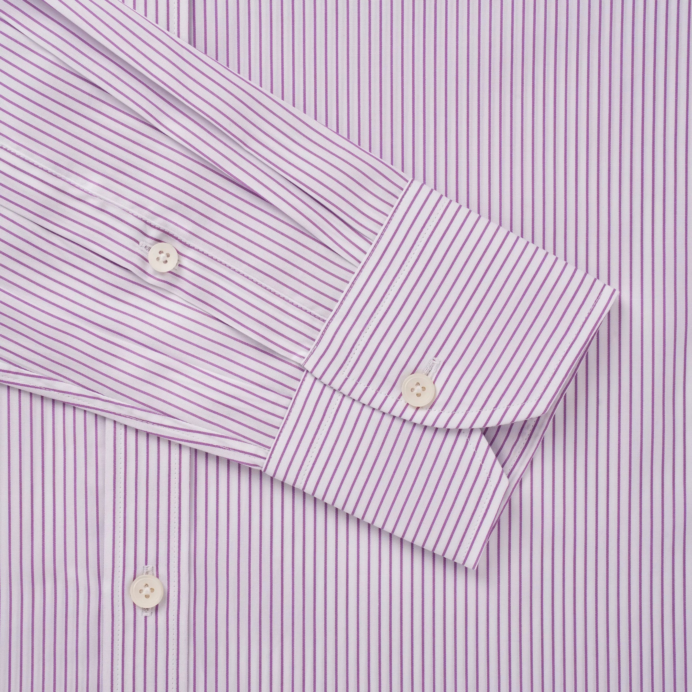 White & Pink Slim Fit Stripe Formal Shirt