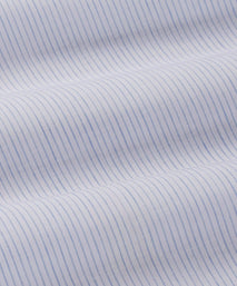 Pale Blue & White Slim Fit Fine Striped Slub Formal Shirt