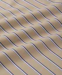 Beige & Blue Classic Fit Twill Multi Stripe Formal Shirt