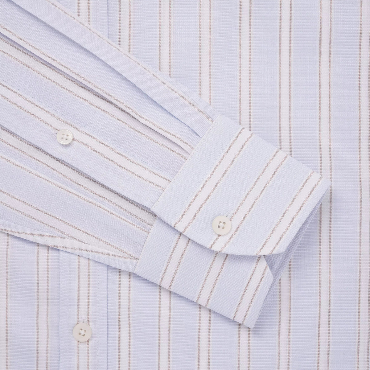 Pale Blue & Multi Classic Fit Track Stripe Marcella Formal Shirt