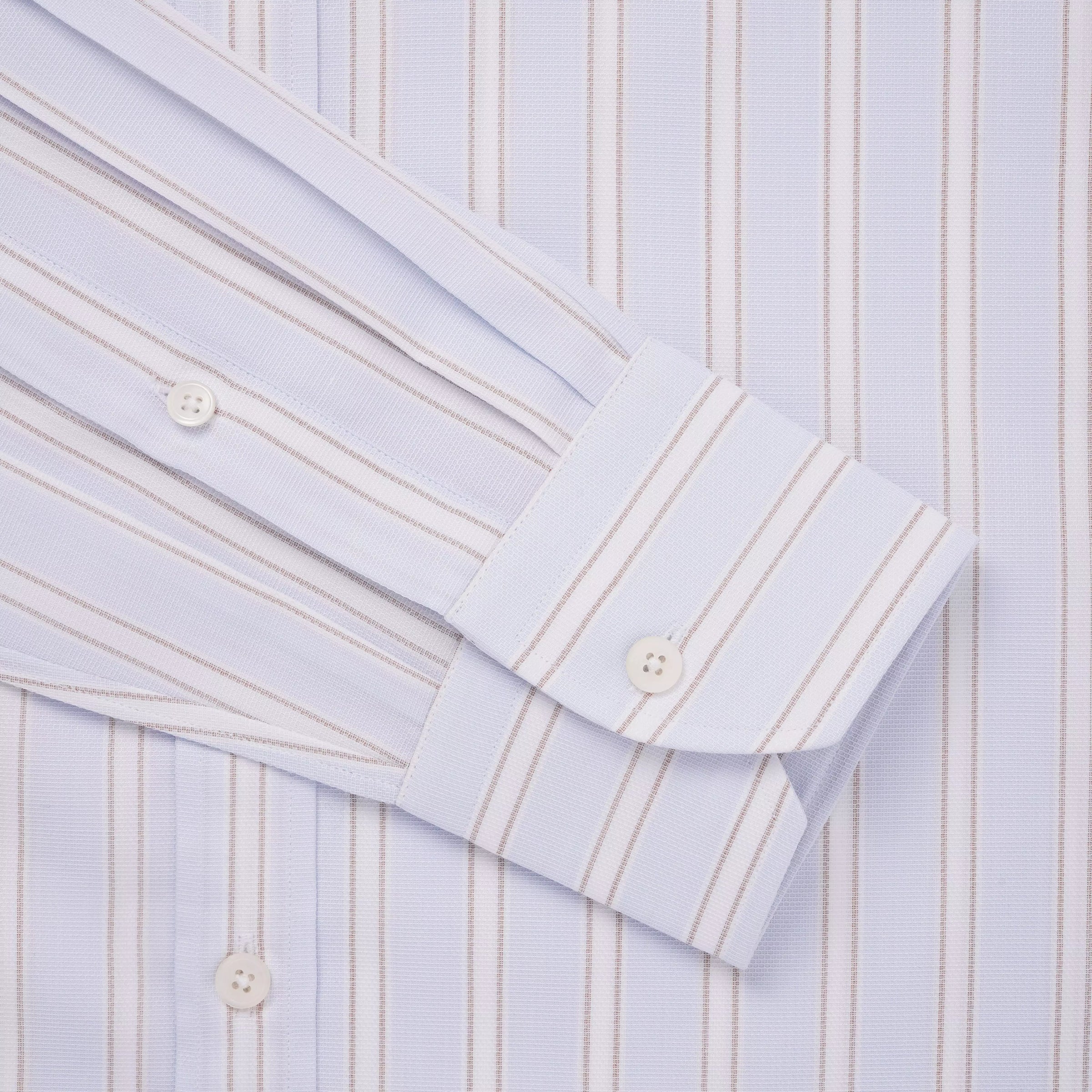 Pale Blue & Multi Classic Fit Track Stripe Marcella Formal Shirt