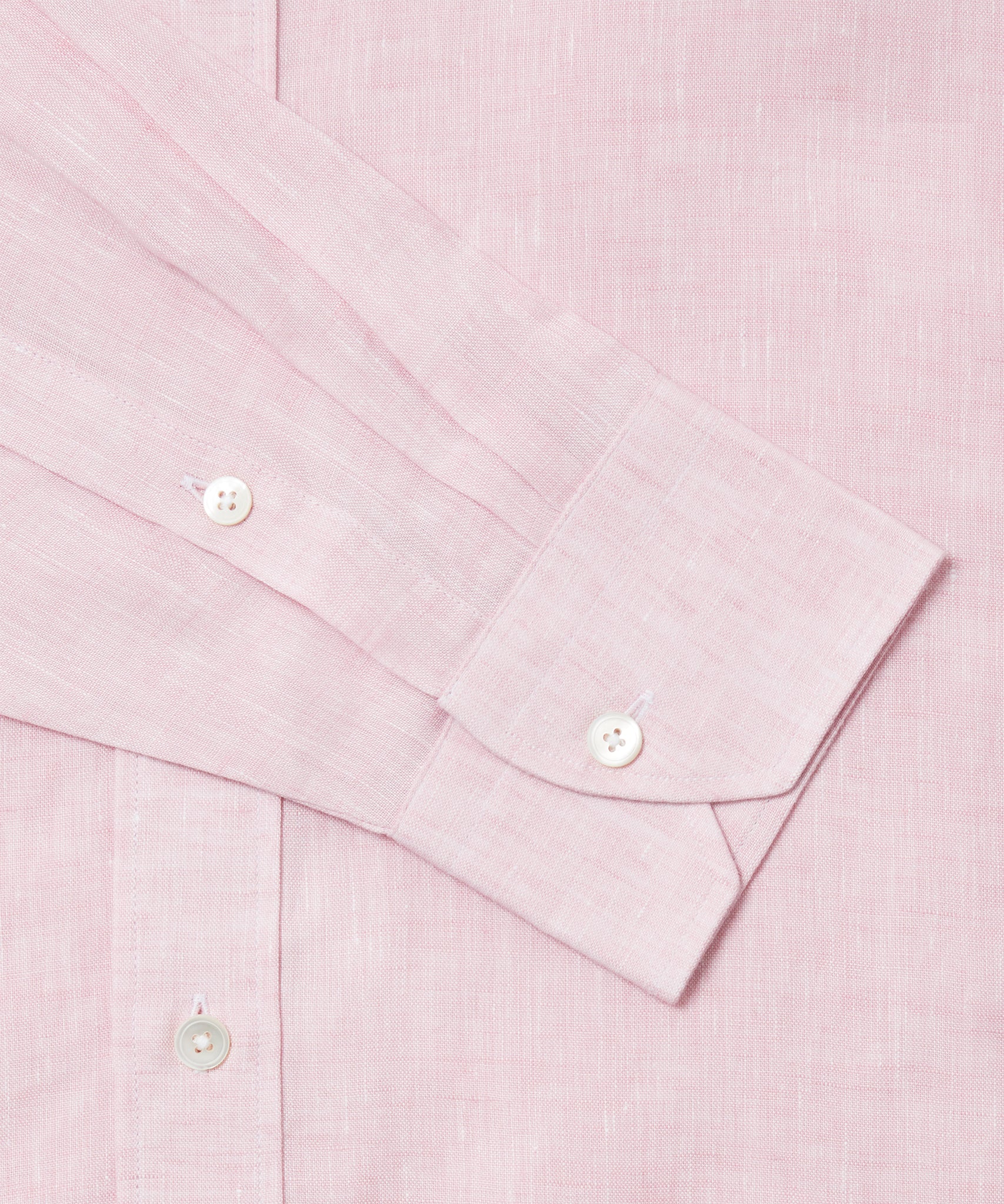 Pale Pink Slim Fit Essential Linen Formal Shirt