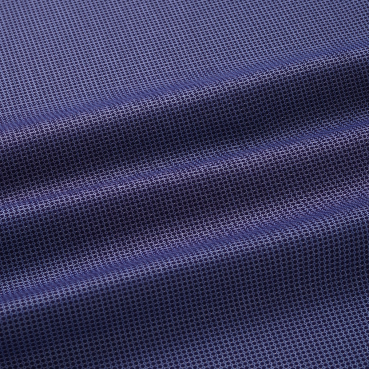 Blue & Navy Slim Fit Diamond Motif Piquet Formal Shirt